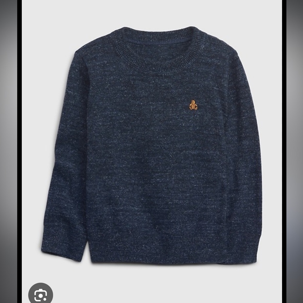 Blue Baby Gap Bear Heather Navy Sweater 18-24M